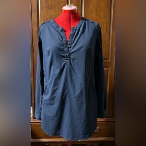 Duluth Trading Co Red and Navy Size XS Crew Top